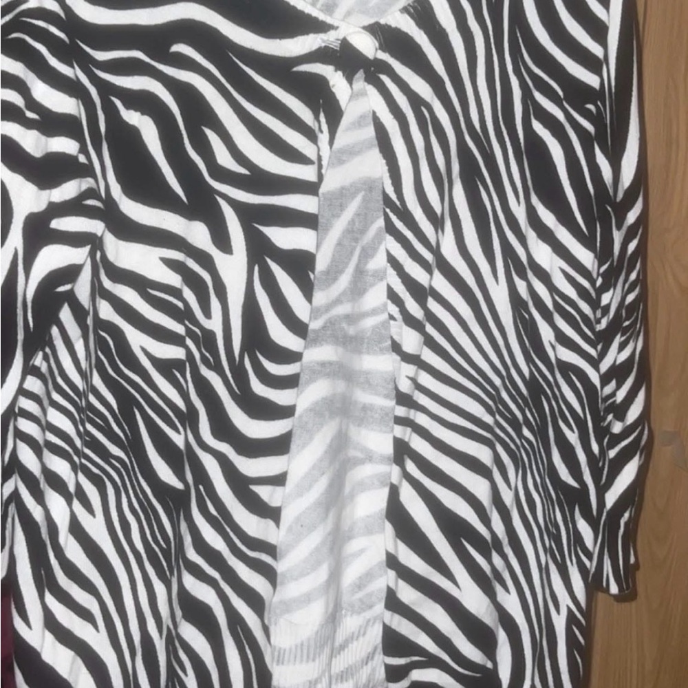 Black and White Zebra Print Women's Top